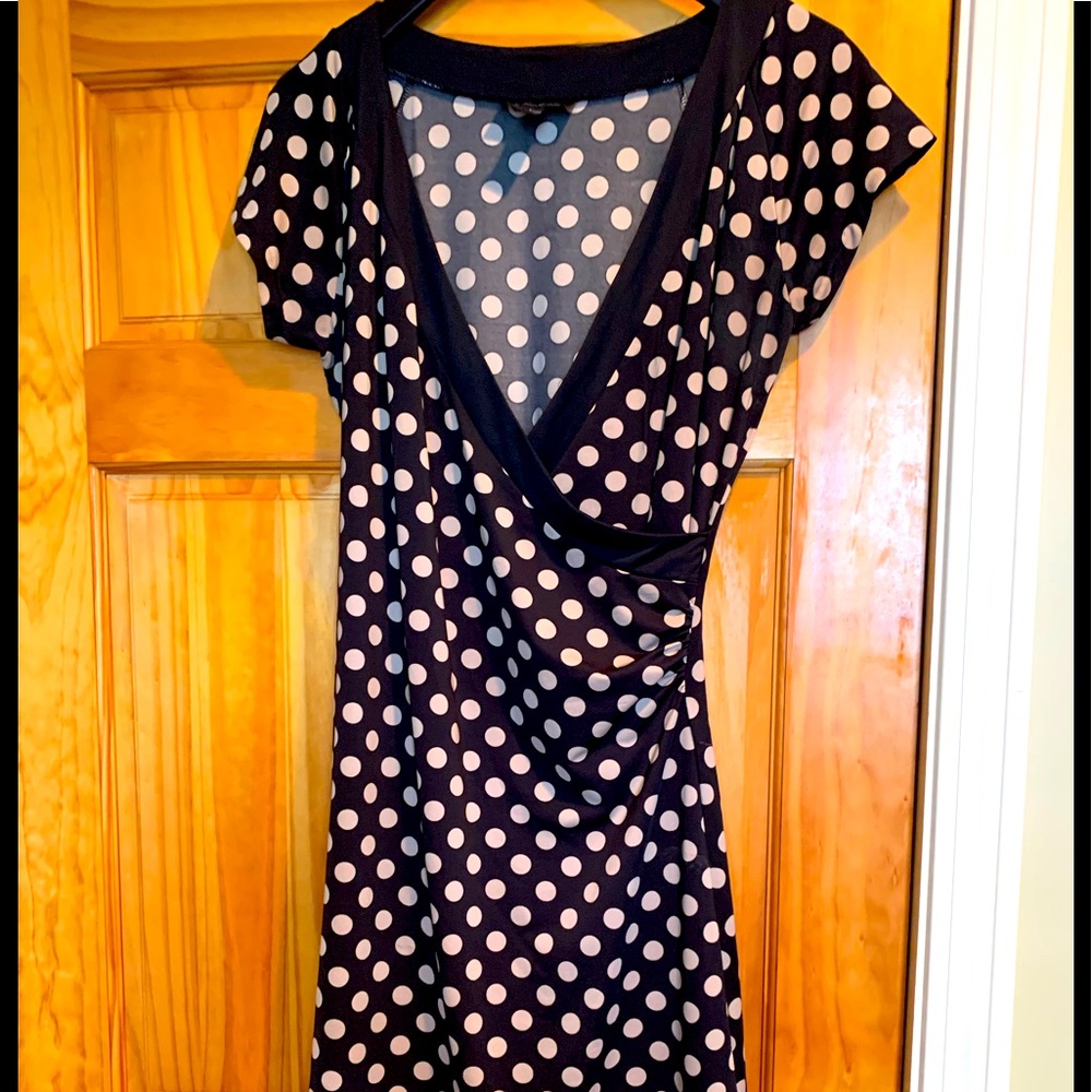 Women’s V-Neck International Concepts Polka Dot Dress Large